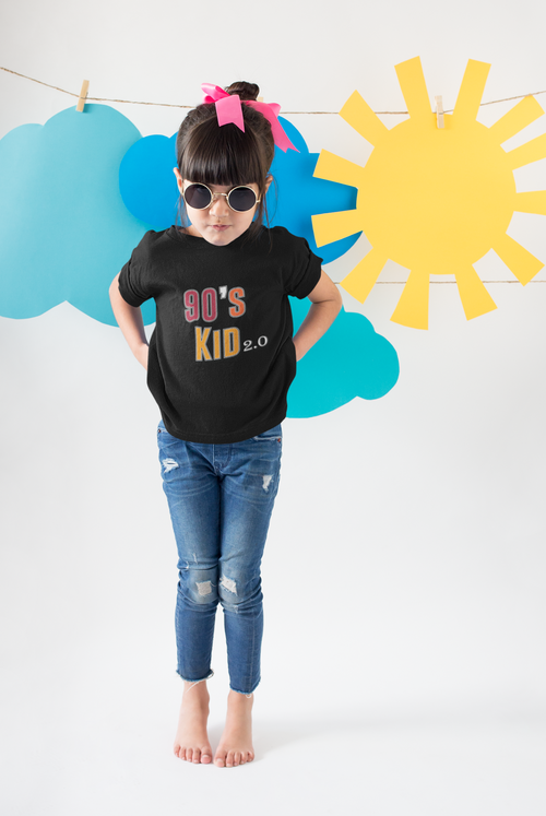 90’s Kid 2.0 – Retro Graphic T-Shirt for Toddlers (2–5 Yrs) (Girls)