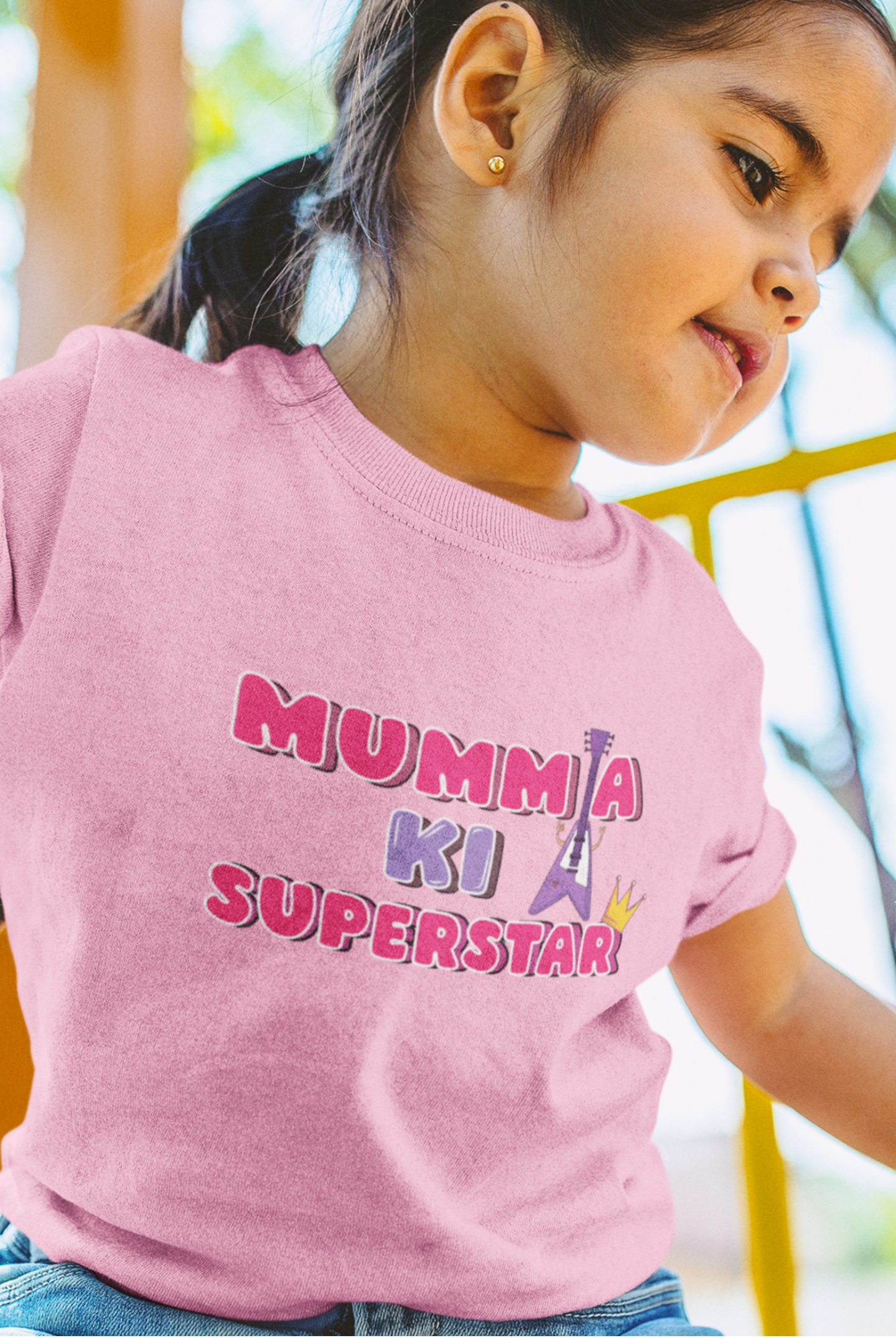 Mumma Ki Superstar – Fun & Comfy T-Shirt for Girls