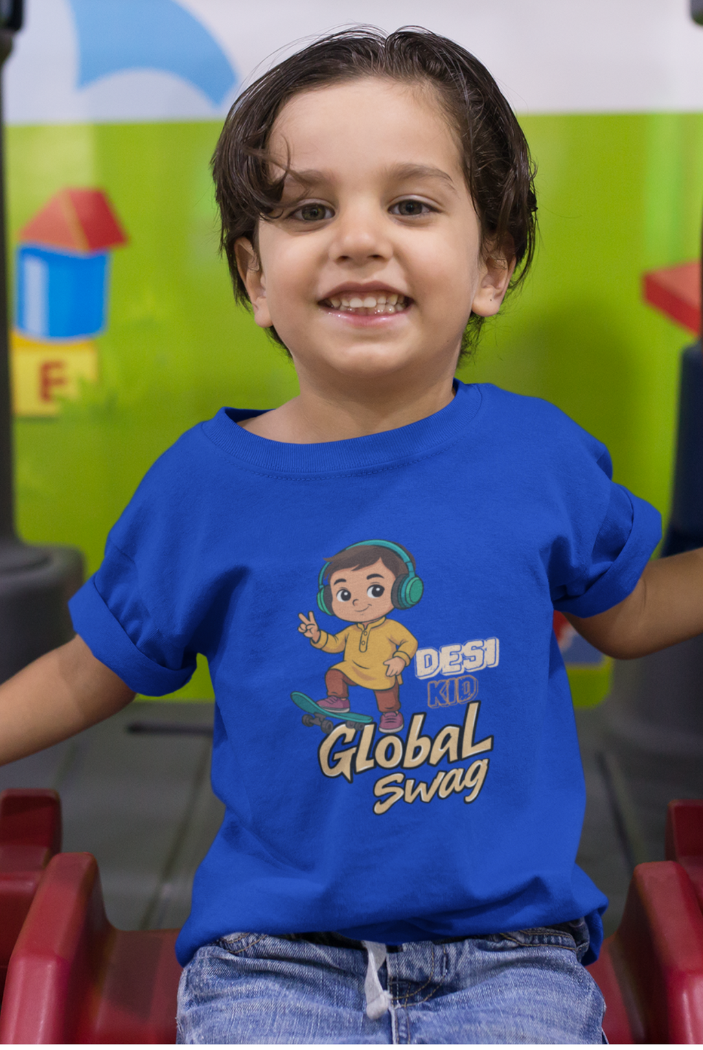Desi Kid Global Swag T-Shirt – Cool & Comfy Tee for Kids