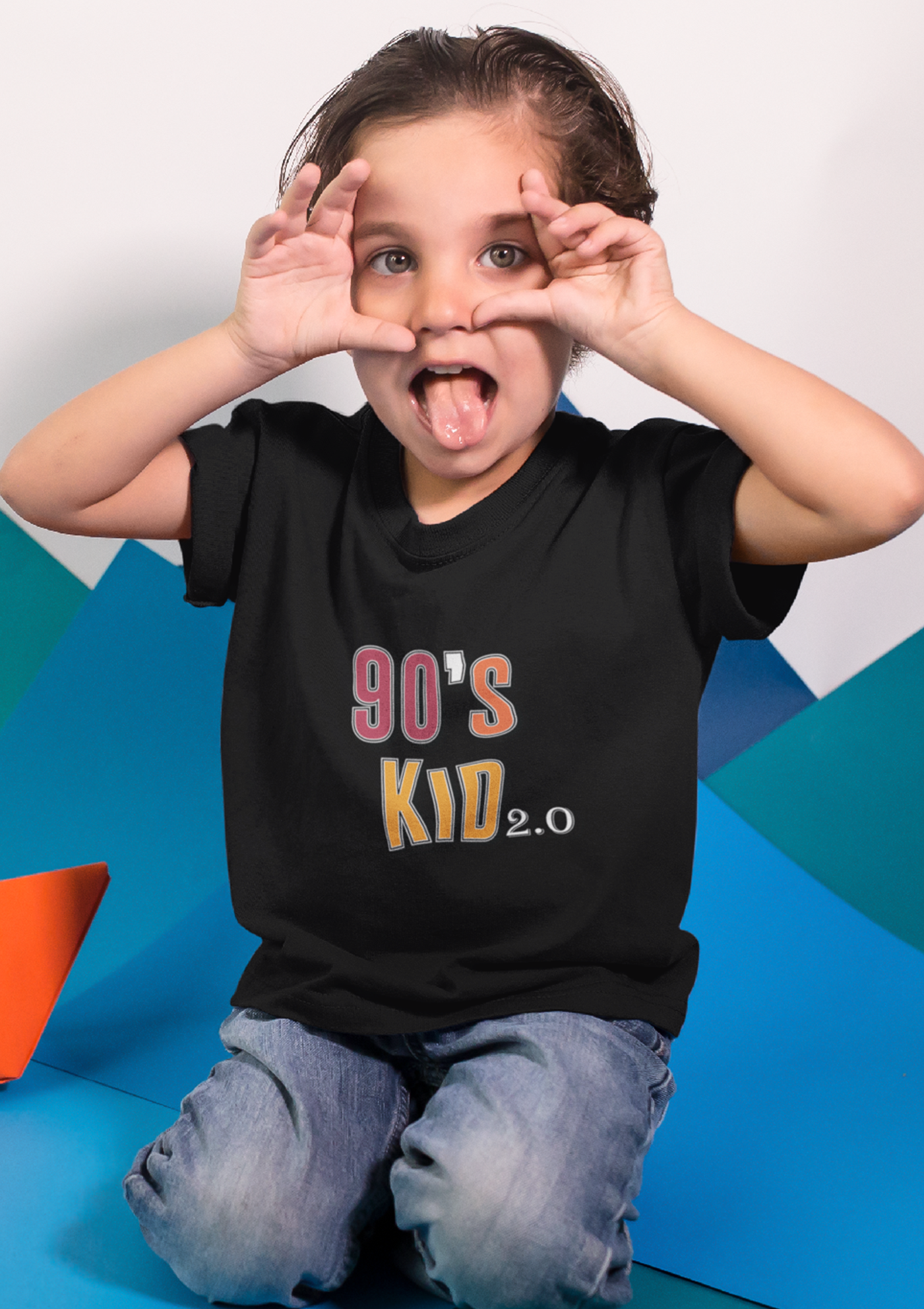 90’s Kid 2.0 – Retro Graphic T-Shirt for Toddlers (2–5 Yrs) (Boy)