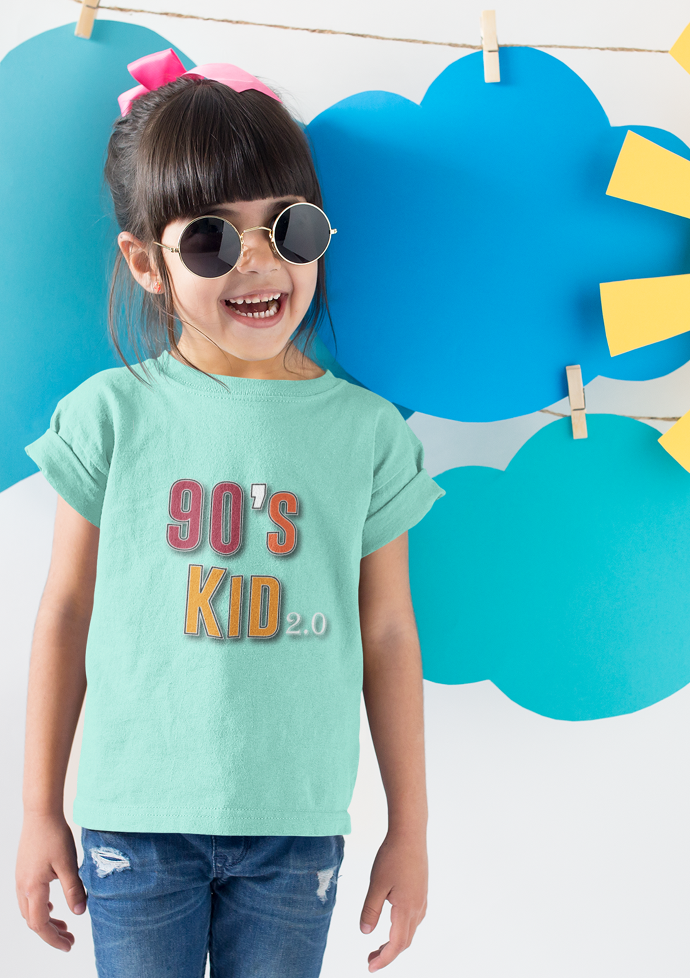 90’s Kid 2.0 – Retro Graphic T-Shirt for Toddlers (2–5 Yrs) (Girls)