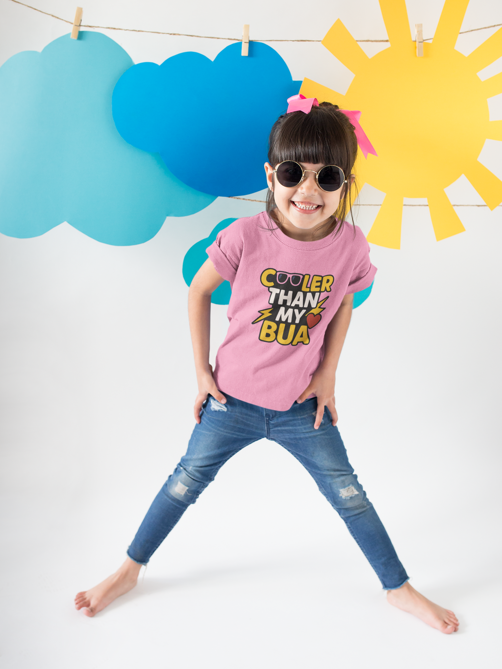 Cooler Than My Bua Kids’ T-Shirt – For the Little Style Icon (Girls)