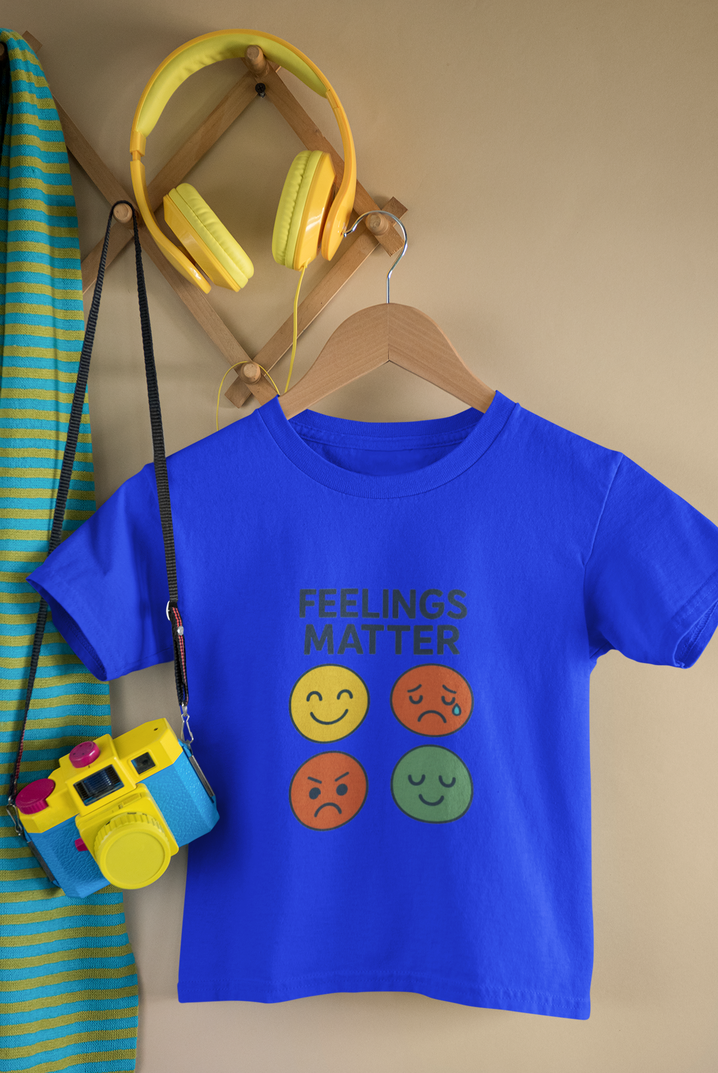 Feelings Matter Kids’ T-Shirt – Big Emotions, Little Voices (Girls)