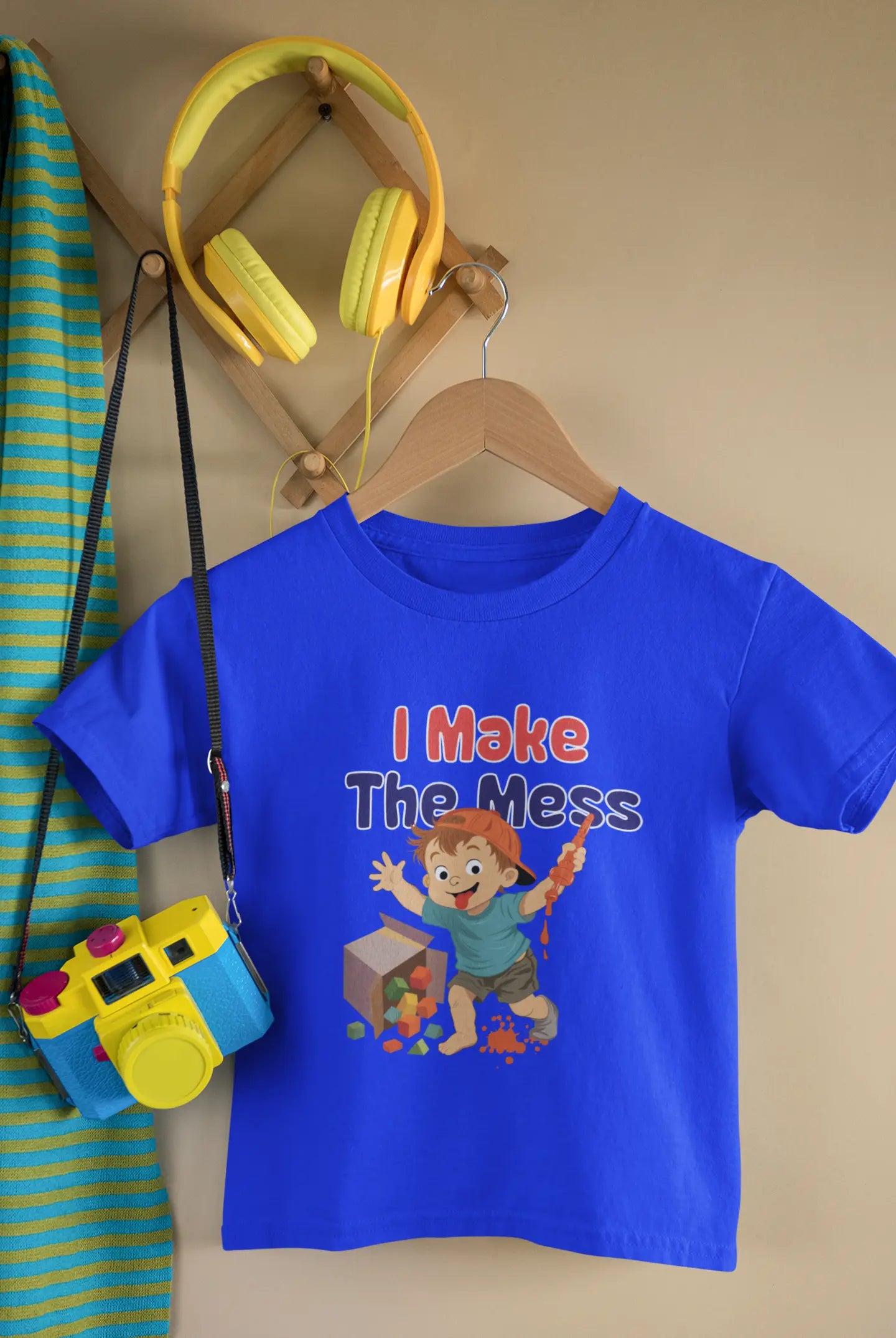 I Make the Mess – Cute & Funny Printed T-Shirt (2–5 Years)