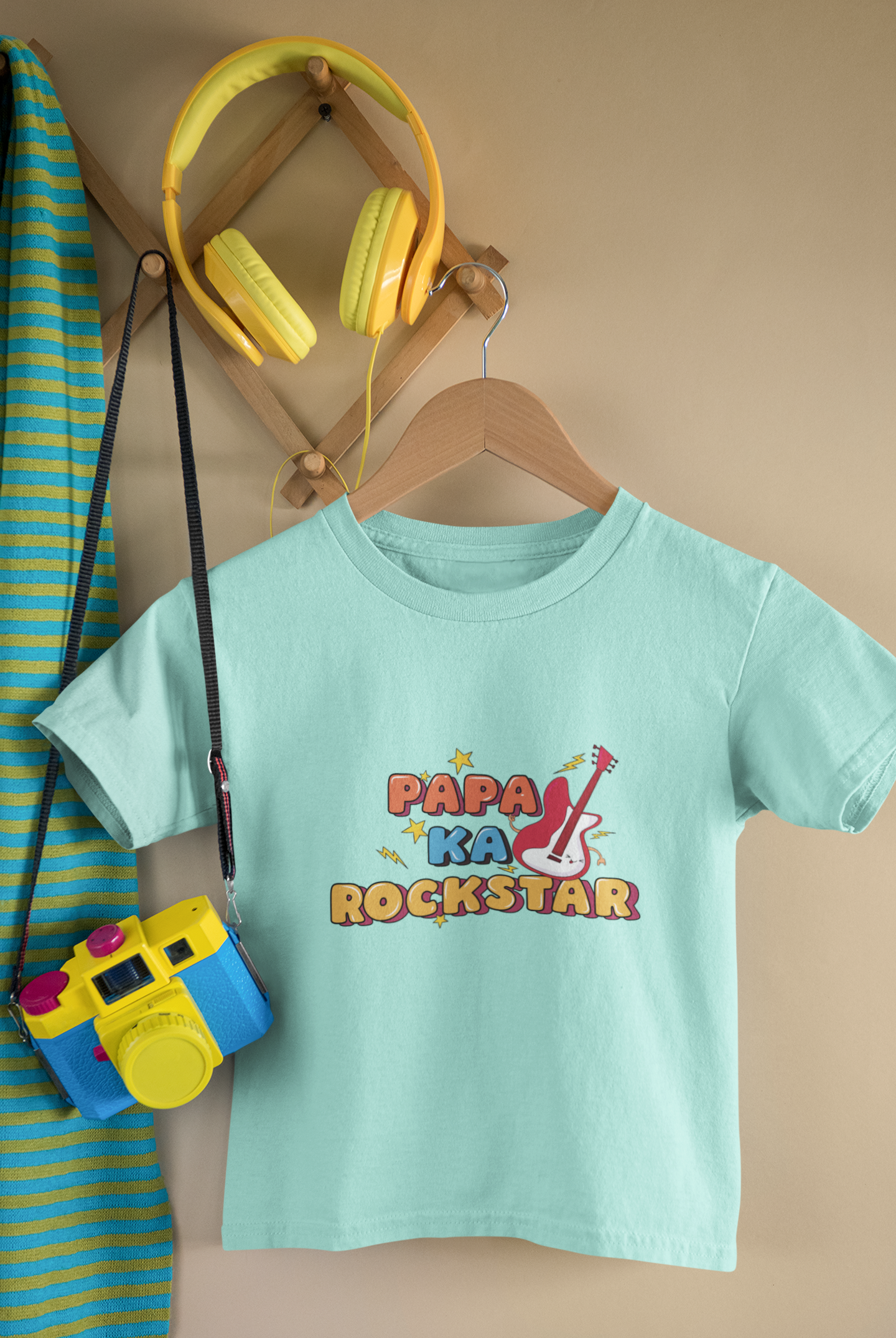 Papa Ka Rockstar Kids T-Shirt – Cool Tee for Daddy’s Star