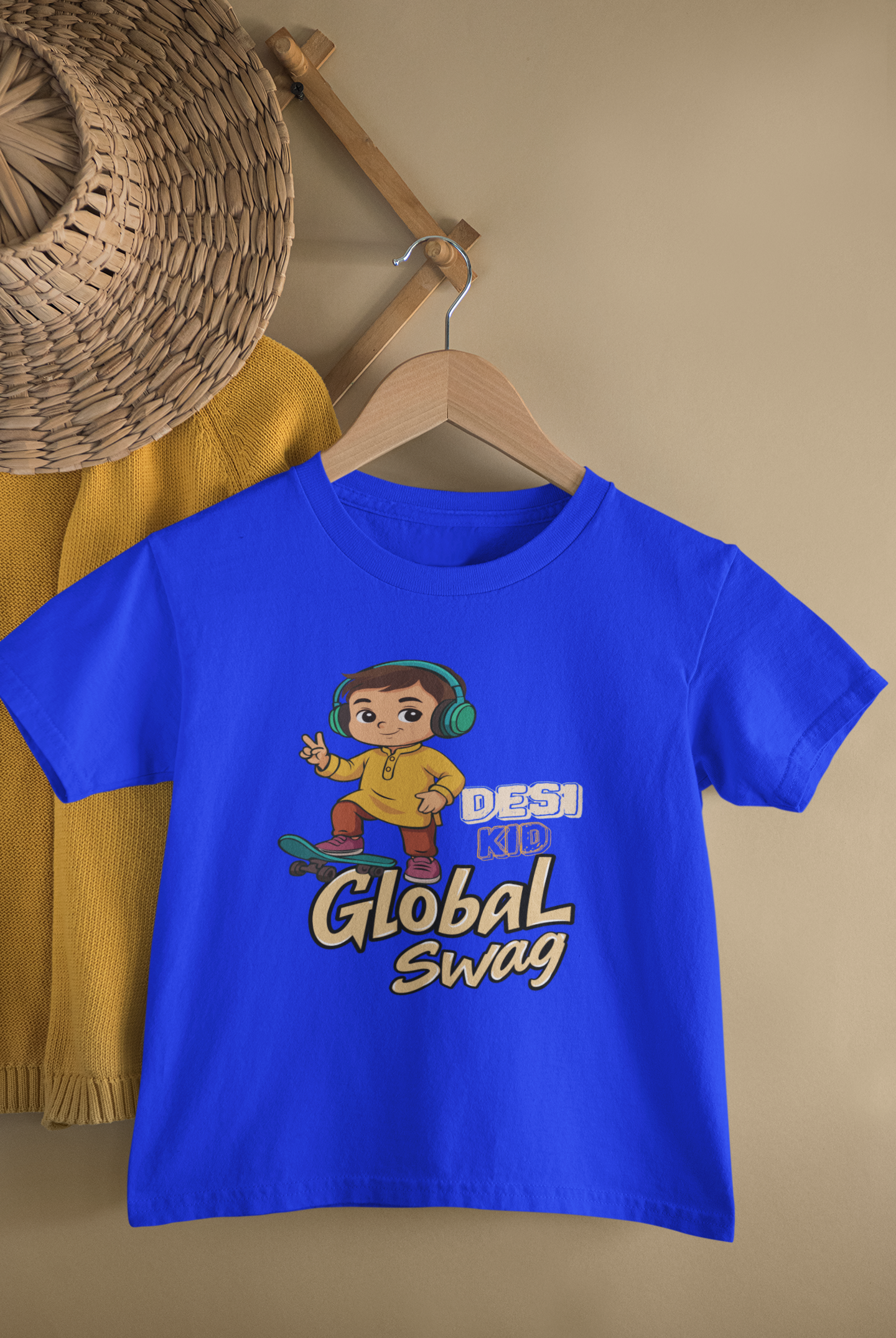 Desi Kid Global Swag T-Shirt – Cool & Comfy Tee for Kids