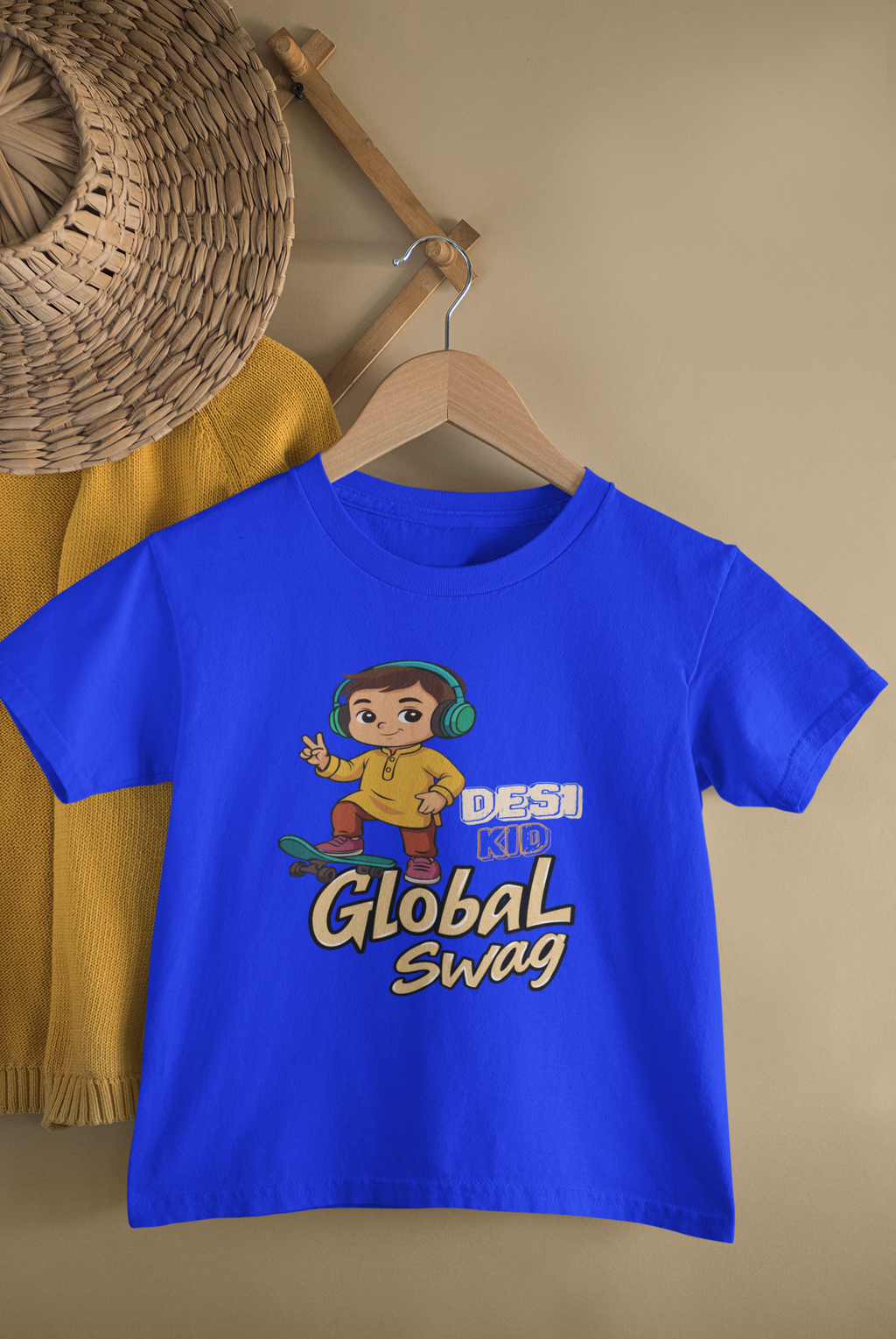 Desi Kid Global Swag T-Shirt – Cool & Comfy Tee for Kids