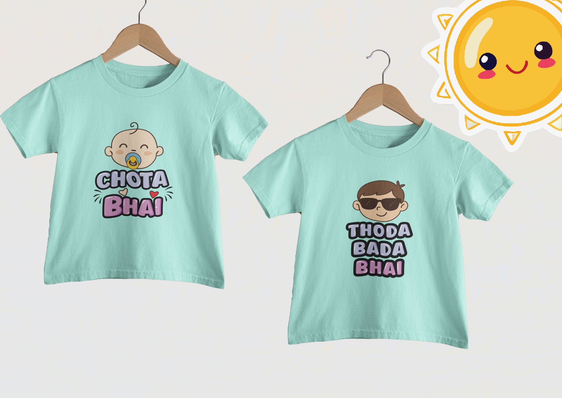 Brother Twins T-Shirt Combo – “Chota Bhai” & “Thoda Bada Bhai” Tees