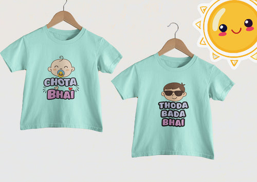 Brother Twins T-Shirt Combo – “Chota Bhai” & “Thoda Bada Bhai” Tees
