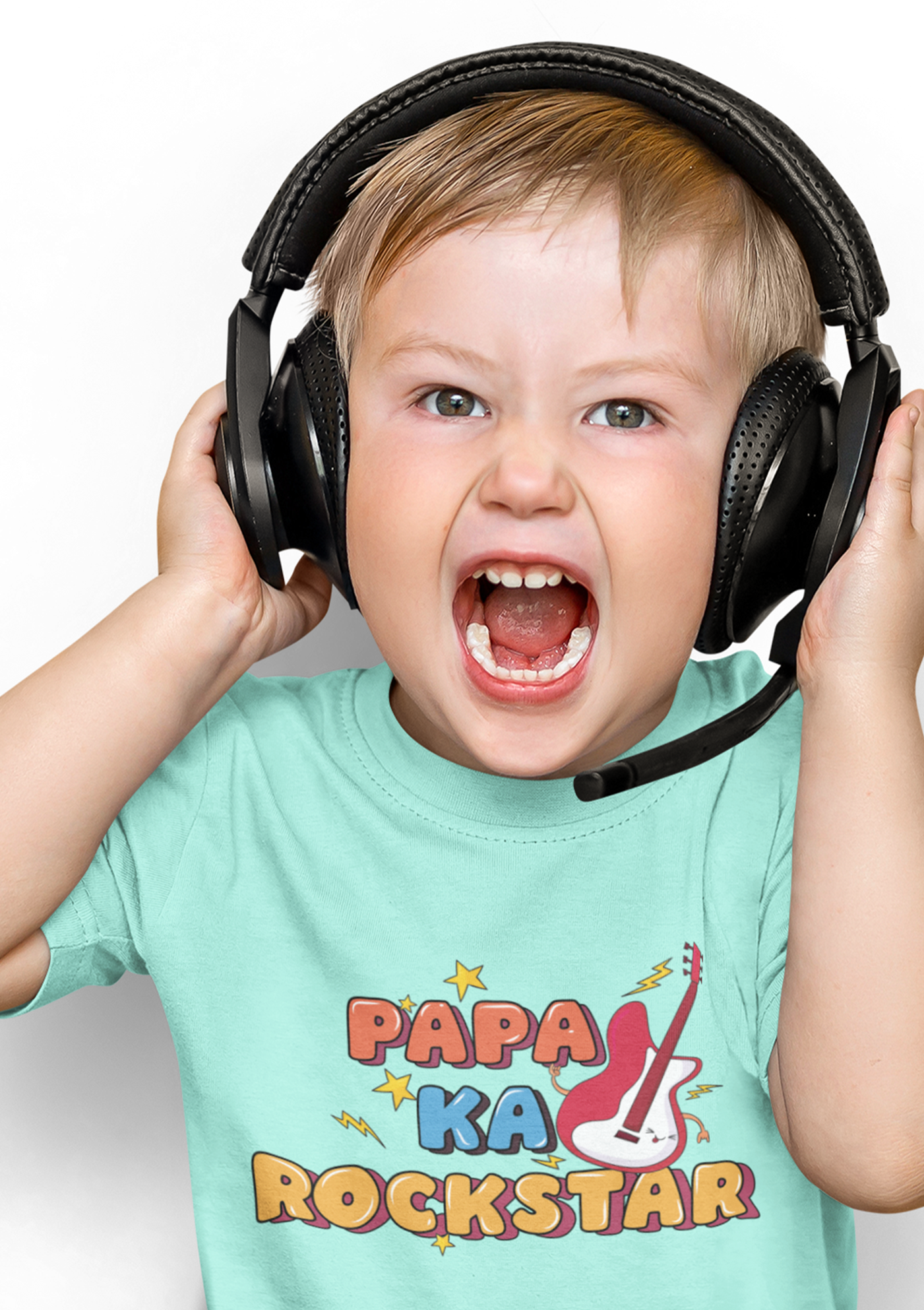 Papa Ka Rockstar Kids T-Shirt – Cool Tee for Daddy’s Star