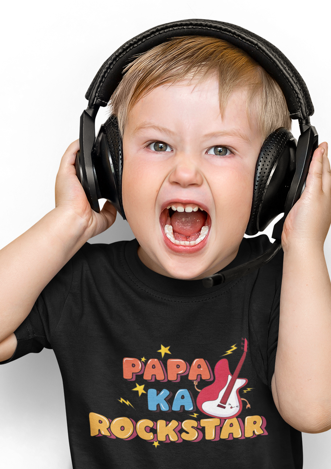 Papa Ka Rockstar Kids T-Shirt – Cool Tee for Daddy’s Star